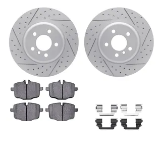 R1 Concepts WBUH1-31076 Brake Rotors - Carbon Coated - D/S W/ Optimum Oe Pads & Hdw